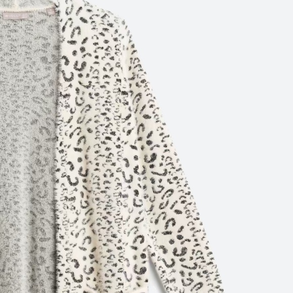 Evolution/ Wallie Fuzzy Open Cardigan- Leopard - Picture 6 of 6